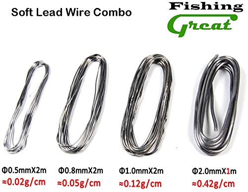 Greatfishing 4 Size/Set Soft Round Fly Tying Lead Wire Nymph Body Weight Thread Streamer Weight Line Saltwater Fly Tying Material - BeesActive Australia