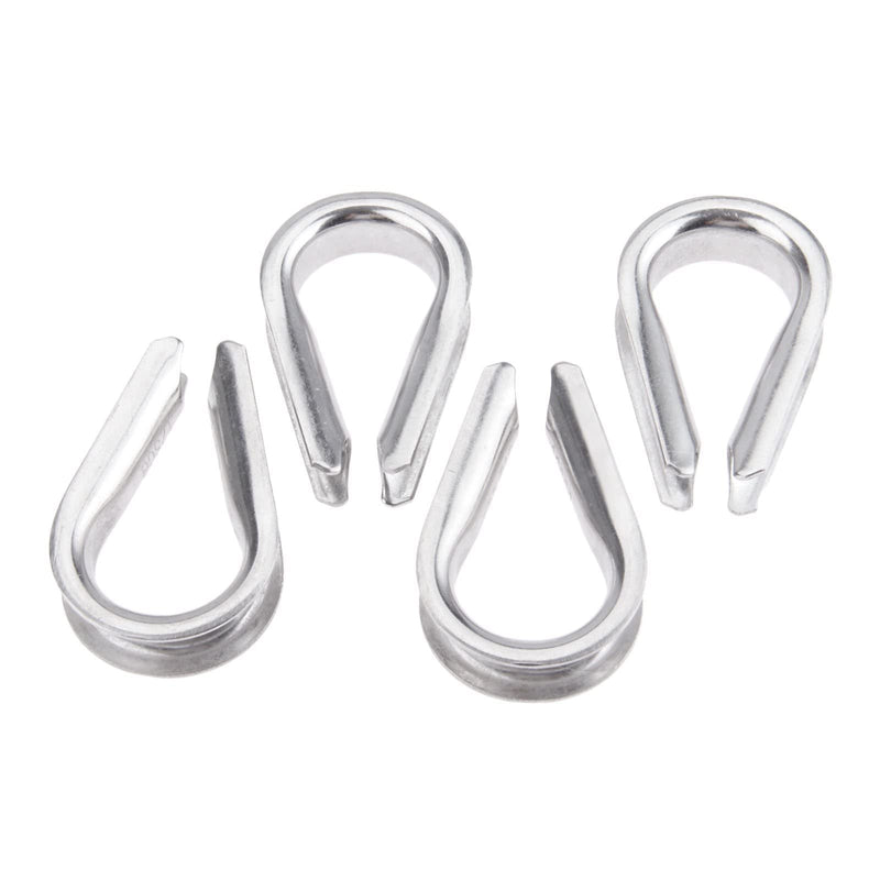 4Pcs 1/2" Wire Rope Chain Thimble for Boat Rigging Anchor Boat Terminating Splicing 316 stainless - BeesActive Australia