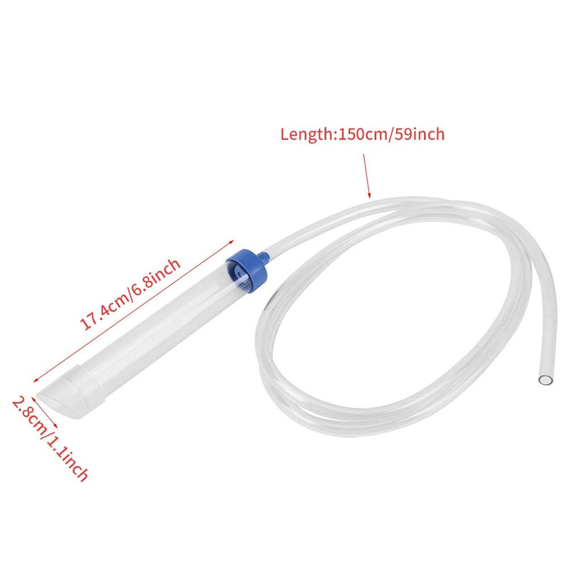 Aquarium Manual Water Changer Gravel Cleaner Water Filter Syphon Tube Fluids Transfer Tool PVC Sand Vacuum Cleaning Pump Fish Tank Cleaning Tool with 59in Long Pipe - BeesActive Australia