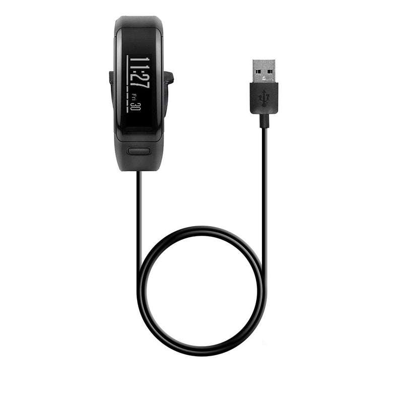 Kissmart Compatible with Vivosmart HR Charger (2PCS), Replacement Charging Cable Cord for Garmin Vivosmart HR/Garmin Vivosmart HR+ (Black - 2PCS) - BeesActive Australia