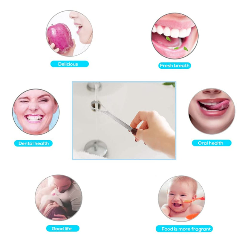 Tongue Scraper Stainless Steel, Tongue Cleaner, Fresh Breath Care Scraper, Great for Oral Care - BeesActive Australia