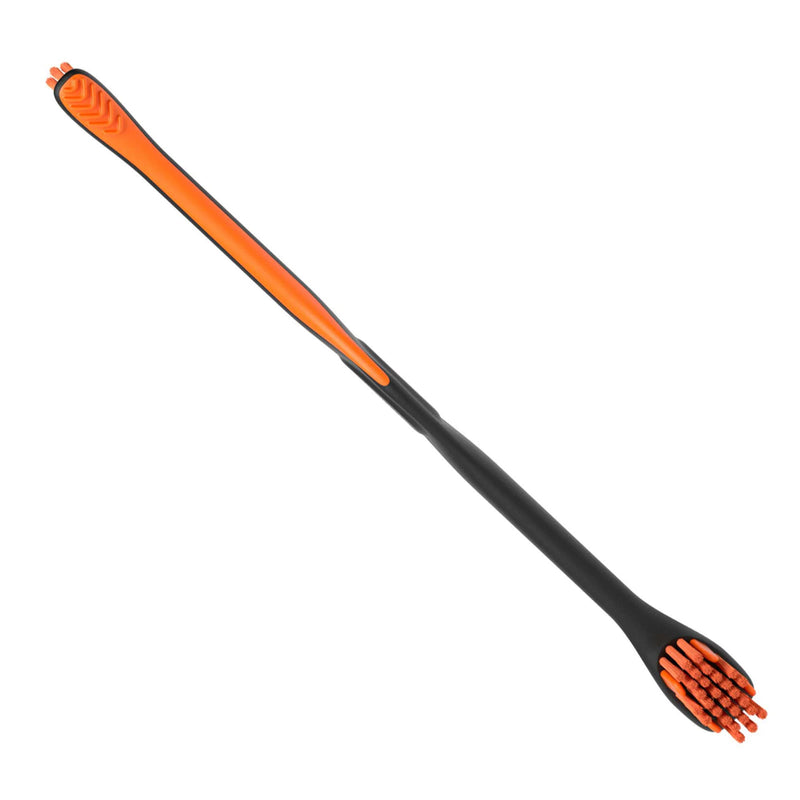 Pet Toothbrush for Dogs and Cats by Brushmate - Dual Size Angled Soft Brush Heads, Ergonomic Handle with a Flat Center That enhances Grip Control Orange - BeesActive Australia
