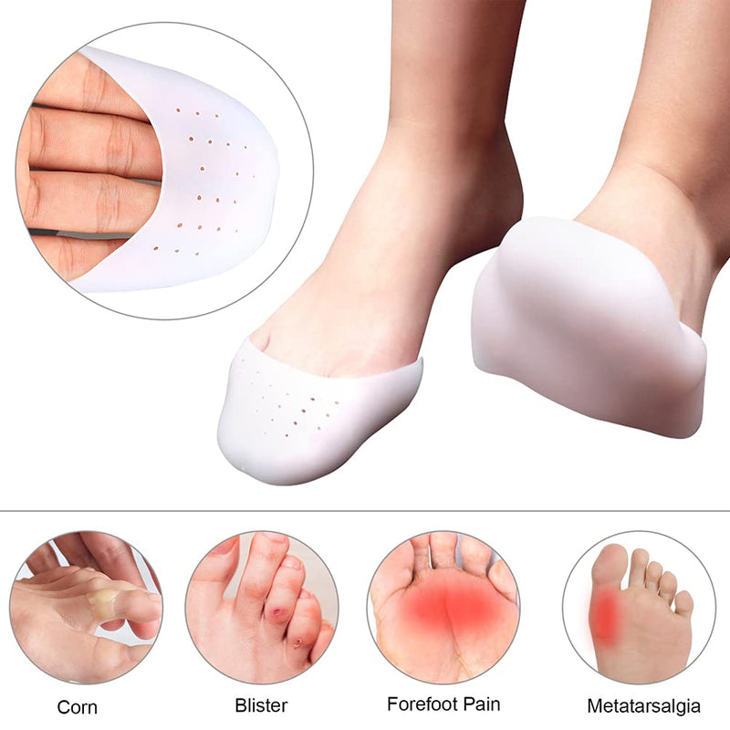 Silicone Gel Toe Caps Soft Ballet Pointe Dance Athlete Shoe Toe Pads Toe Protector with Breathable Hole 2 Pairs Toe Protector - BeesActive Australia