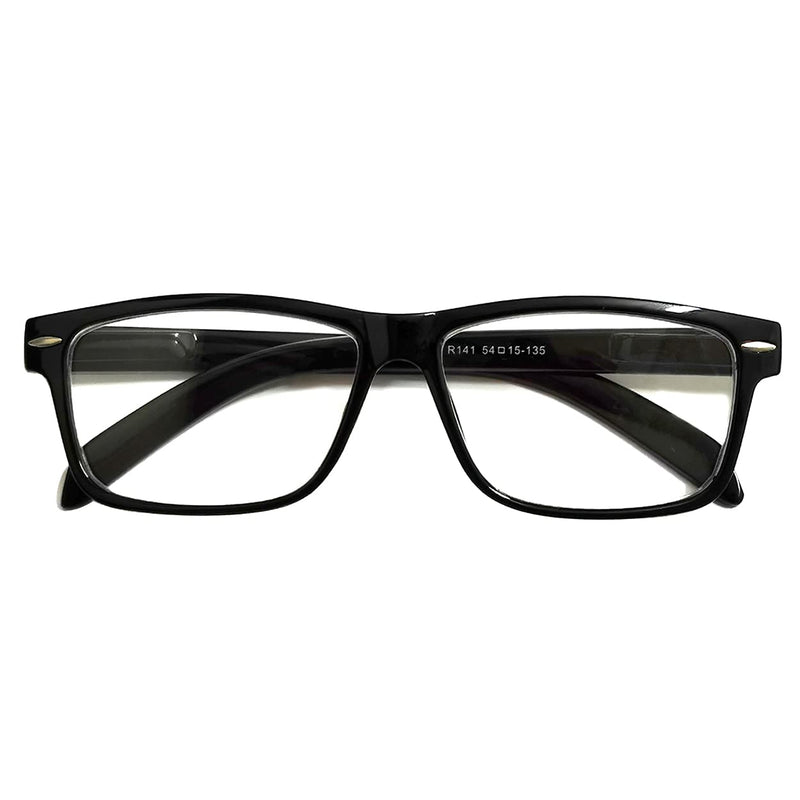 TWINKLE TWINKLE Reading Glasses Spring Hinge Mens Womens Classic Reader R141 (Black, 1.75 Magnification) Black +1.75 Magnification - BeesActive Australia