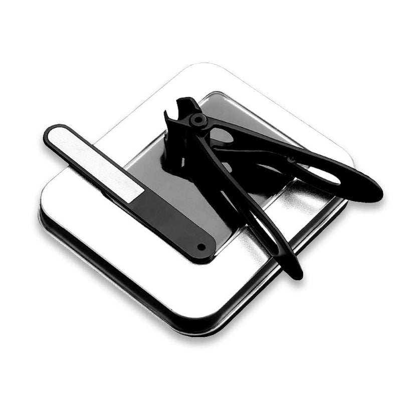 2 in 1 Nail Clipper Set Manicure Set Fingernail Clippers and Nail File (Black) Black - BeesActive Australia