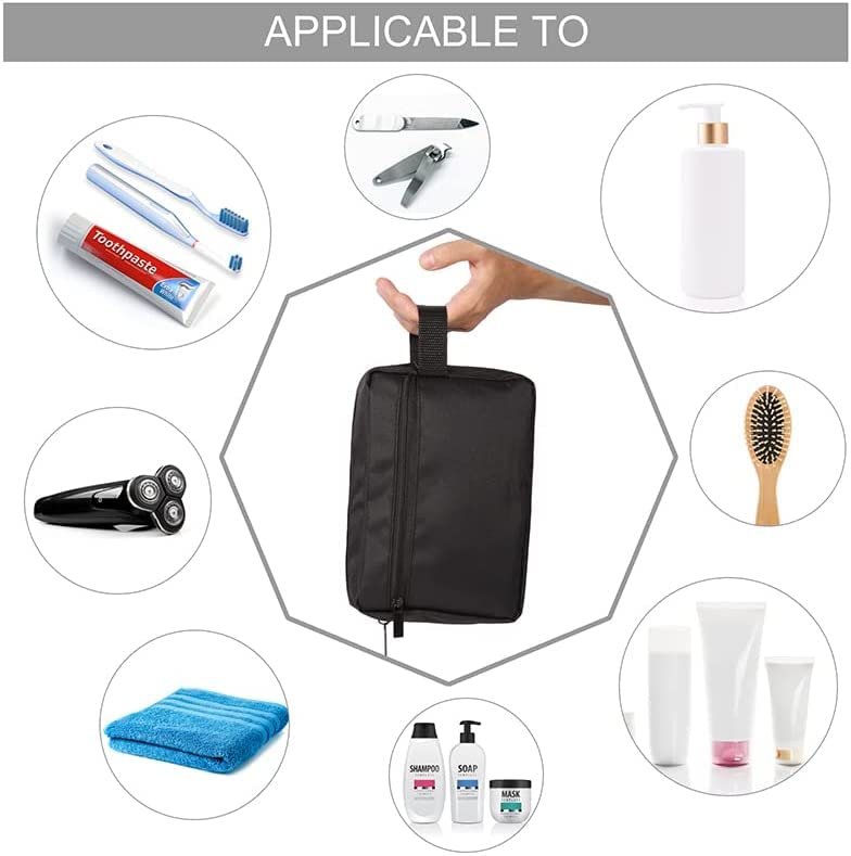 Travel Toiletry Bag for Women and Men Water-Resistant Shaving Bag Wash Bag Shaving Bag Toiletries Bag Gym Bathroom Cosmetic Bag(Black) Black - BeesActive Australia