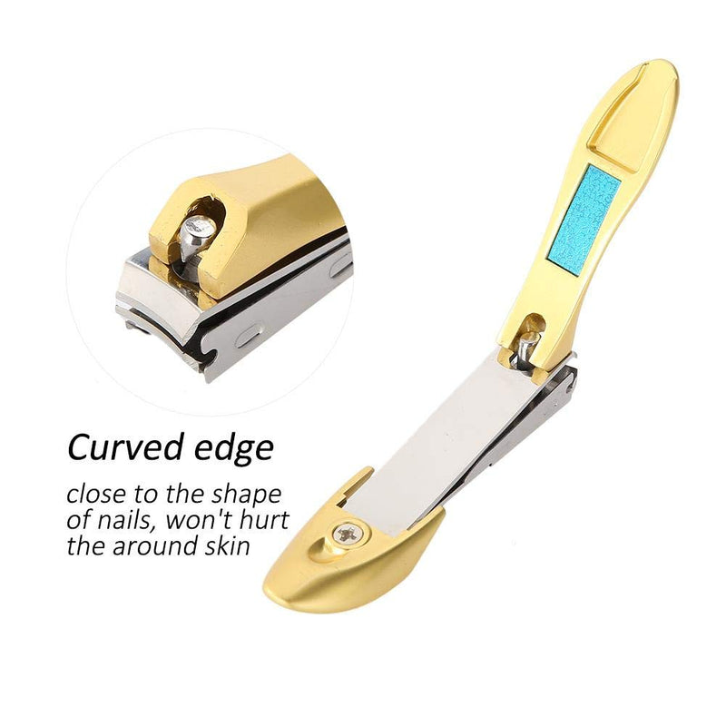 Nail Clippers, Nail Cutter Stainless Steel Finger Nail Clippers Toenail Clipper Mantis Design Manicure Nail Cutter(L-Gold) L Gold - BeesActive Australia