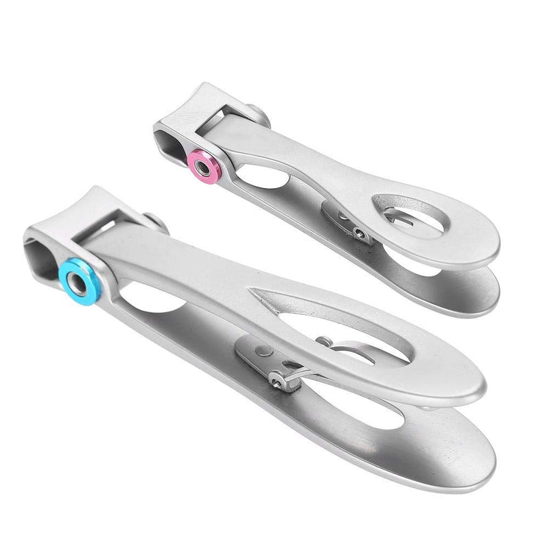 Nail Clipper Kit, 2 Pcs Stainless Steel Sharps Sturdy Trimmer Set Nail Finger Toe Clipper Cutter Trimmer Pedicure Manicure Tool for Thick Toenails or Toughs Fingernails - BeesActive Australia