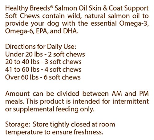 Healthy Breeds Salmon Oil Soft Chew Supplement - Over 200 Breeds - Reduce Shedding and Support Skin & Coat - Formulated with Omega 3 & 6, EPA, DHA - 90 or 120 Tasty Chews 90 Count Pomeranian - BeesActive Australia