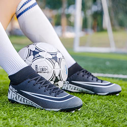 Zquaus Mens Cleats Football,Walking Athletic Soccer Shoes,Ag Cleats Outdoor Training 9.5 M1-black - BeesActive Australia