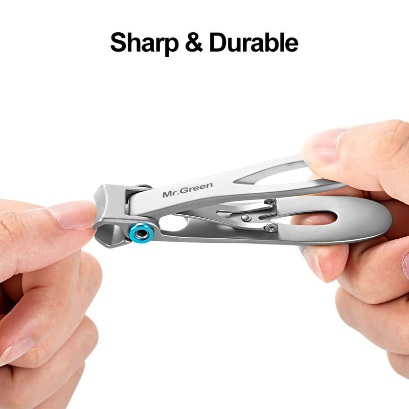 MR.GREEN Nail Clippers, Ultra Wide Jaw Opening Toenail Clipper for Thick Nails Heavy Duty Stainless Steel Fingernail Clippers for Seniors (Mr-1224plus) Mr-1224plus - BeesActive Australia