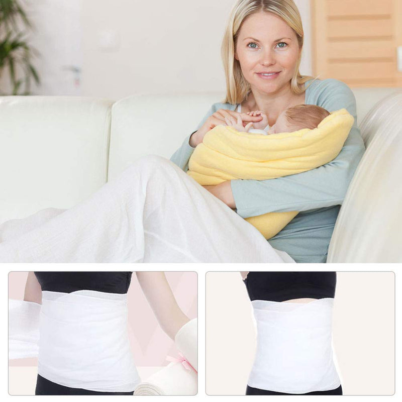 EXCEART 2 Rolls Postpartum Belly Band Gauze Cotton Breathable Maternity Pregnancy Recovery Belly Wrap for Women Girls Waist Slim Supply (White L ï¼‰ - BeesActive Australia
