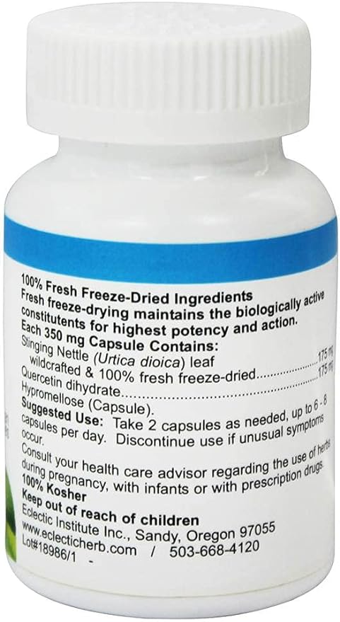 Eclectic Institute - Nettle Quercetin Fresh Lyophilized 350 mg. 90 vegetarian capsules - BeesActive Australia