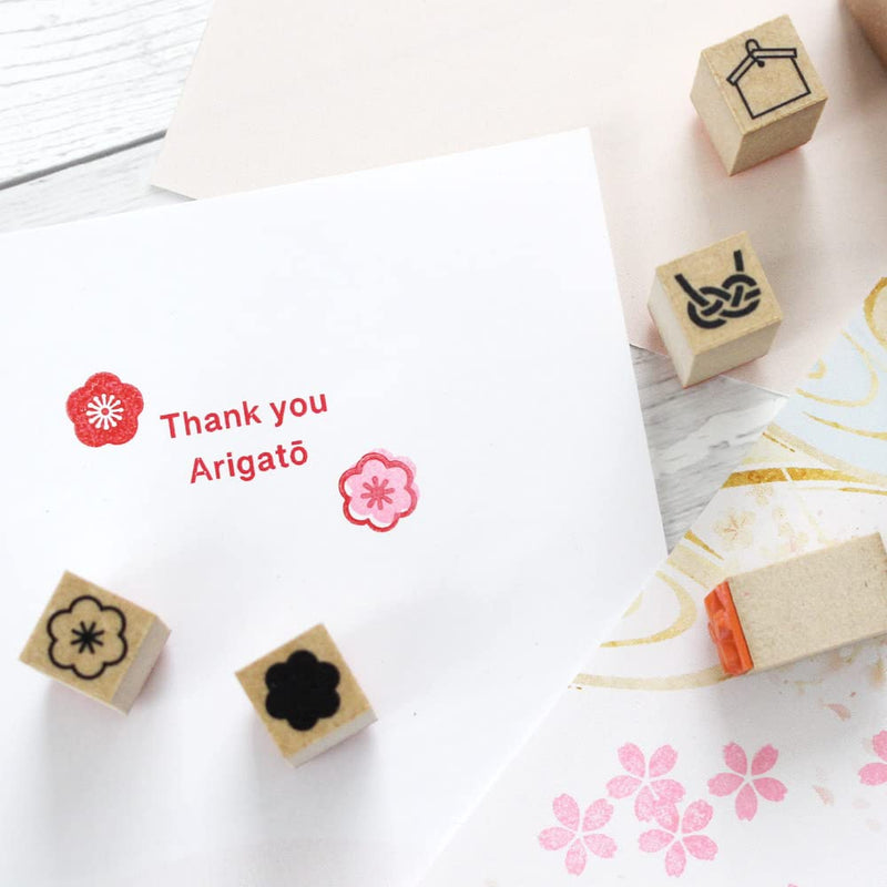 WAKUWAKU 54 Pieces Wood Rubber Stamps Traditional Japanese Design Set for DIY Crafting, Scrapbook, Painting, Letters Diary, Card Making, Gift Made in Japan Tokyo - BeesActive Australia