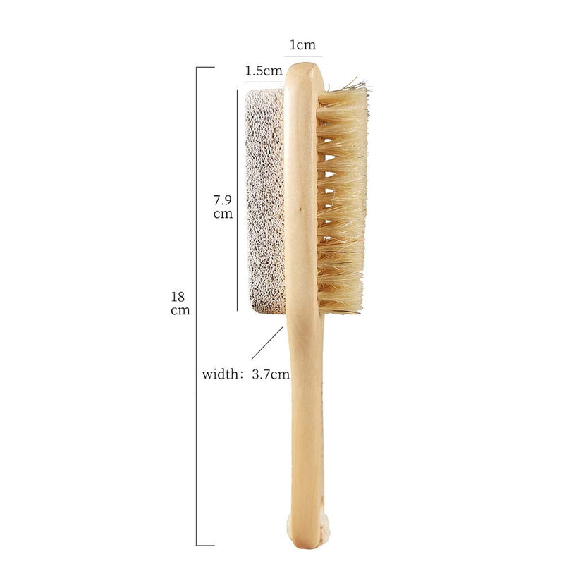 1pc Callus Corn Foot File Remover Pumice Stone Brush Foot Scrubber Exfoliator Double Side with Pumice Stone and Bristle Brush Heel Scraper Pedicure File Removes Dead Skin for Men Women - BeesActive Australia