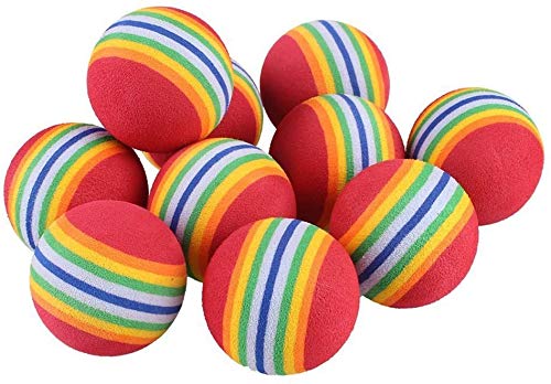 Bepets 12PCS Foam Balls for Cats, Colorful Rainbow Ball Cat Toy Sponge Ball Cat Toy Ball, Soft Pet Ball Toy for Cat Puppy Kitty Indoor Activity Play Training 12 - BeesActive Australia