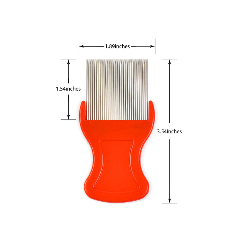 4 Pcs Lice Comb Nit Comb Pet Hair Grooming Comb Removal Dandruff Comb with Metal Teeth - BeesActive Australia