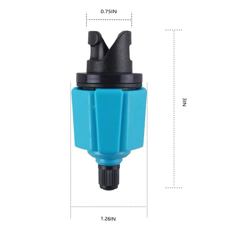 PeSandy Inflatable SUP Pump Adaptor Compressor Paddle Board Pump Adapter, SUP Valve Adapter Connector Conventional Air Pump Adapter for Stand Up Paddle Board & Dinghy,Inflatable Boat Air Valve Adapter Blue - BeesActive Australia