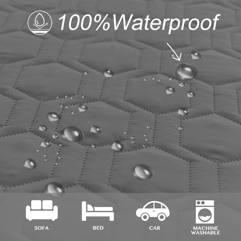 Tcksstex Waterproof & Non-Slip Dog Bed Cover and Pet Blanket Sofa Pet Bed Mat ，car Incontinence Mattress Protectors Furniture Couch Cover for Most Cats Dogs, Pets<30x70-Dark Grey> Dark Grey 30x70Inch (Pack of 1) - BeesActive Australia