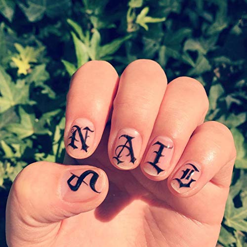 5sheet/lot 3D Letter Nail Art Sticker Nail Decal Old English alphabet Character Nail Sticker Decals Nail Decoration DIY - BeesActive Australia