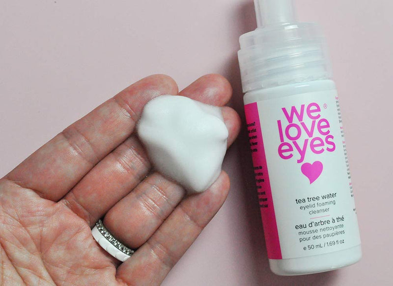 We Love Eyes - 100% Oil Free Tea Tree Water Eyelid Foaming Cleanser - For Eyelash Extension Home Care, Extend Lash Retention, Non-Irritating Formula, Removes sources of inflammation - BeesActive Australia