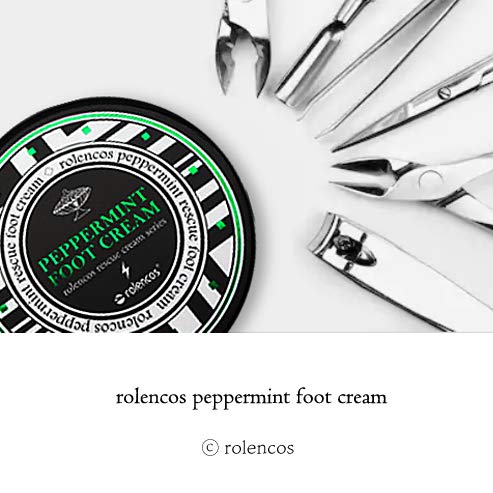 Rolencos Peppermint Cooling Moisturizing Foot Cream 4.20oz, Callus Remover, Thick, Cracked, Rough, Dead and Dry, Hard Feet, Heels, Soles, Professional Crack Foot Care Rescue Cream Peppermint Foot Cream - BeesActive Australia