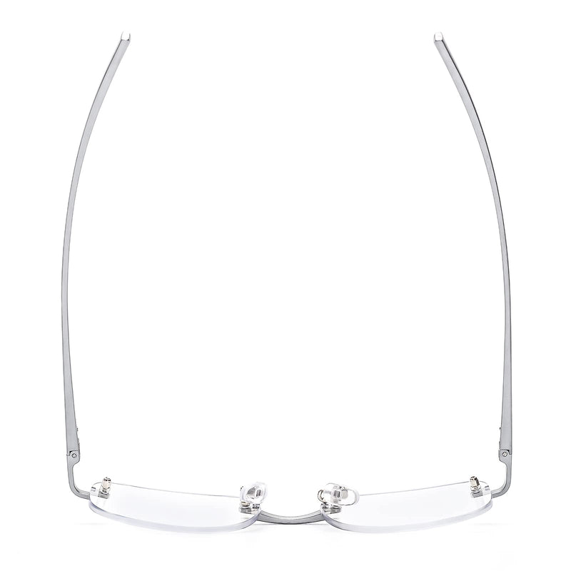 2 Pack Rimless Blue Light Blocking Reading Glasses for Men and Women with Spring Hinge Fashion Lightweight Computer Readers 2 Pack 1.0 x - BeesActive Australia