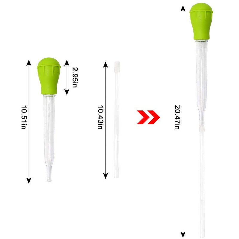 SLSON Coral Feeder Waste Cleaner for Fish Tank Multifunction Dropper Pipette Water Transfer Waste Remover for Aquarium Accessies Long Acrylic Marine Fish Feeding Tool, 20.4 inches - BeesActive Australia