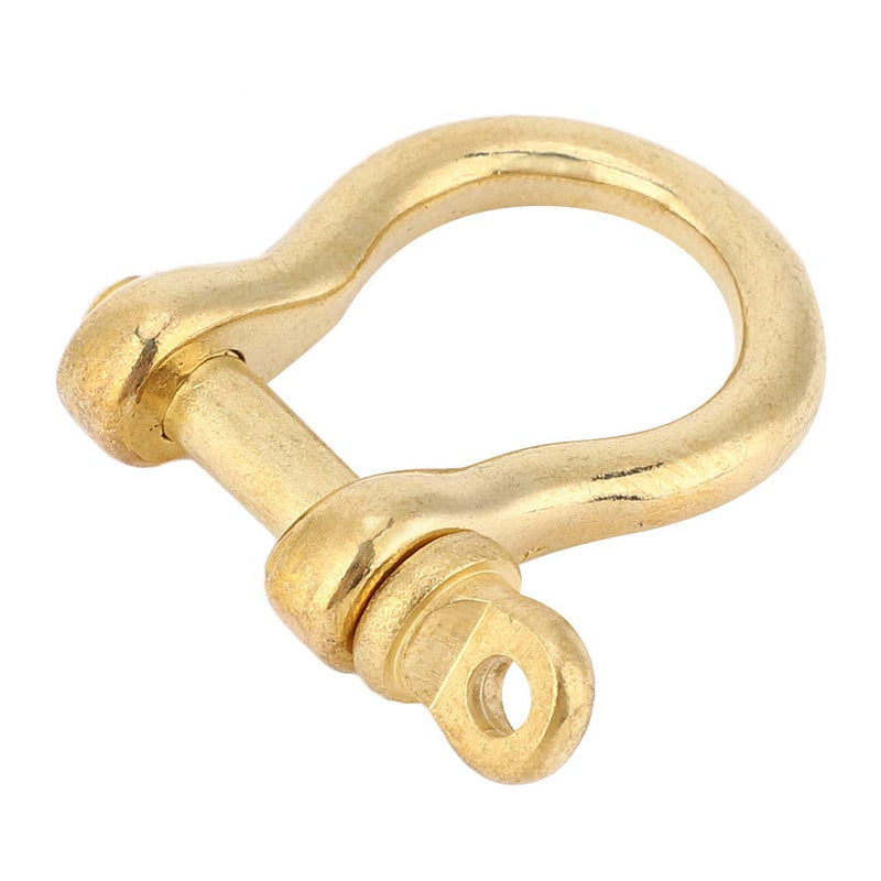 Hztyyier 2Pcs D-Ring Shackle Pure Brass Screw Pin Anchor Shackle Bow Shackle U Type Fob KeyHook, 10mm - BeesActive Australia