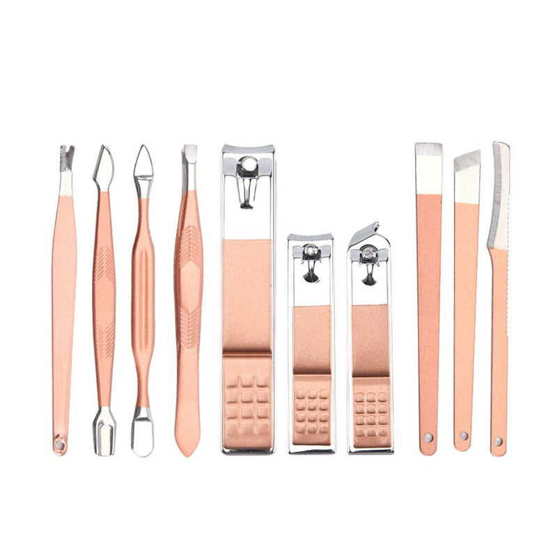 STANTO Pink Stainless Steel Manicure Set Makeup Kit for Women,16 in 1 Professional Nail Clippers Set with Soft and Premium Quality Leather Case 2020 Upgraded Version - BeesActive Australia