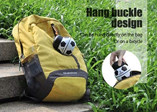 ETHLETICO Collapsible Water Bottles with Carabiner Food Grade Sports Water Bottle for Gift Kids Folding Water Bottle for Hiking, GYM, School, Sports and Travelling 19Oz/550ml BPA Free (Soccer) Soccer Ball - BeesActive Australia