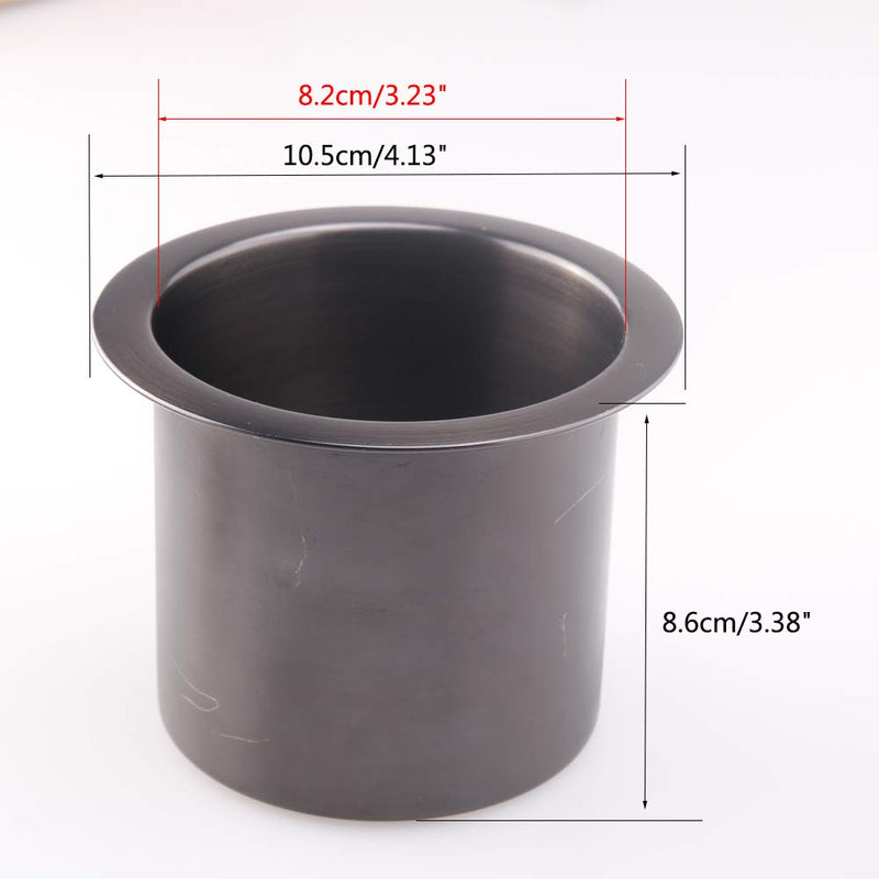 Xinally Run Pack of 1 Stainless Steel Drop-in Cup Drink Holder Poker Table Drink Holder Black - BeesActive Australia