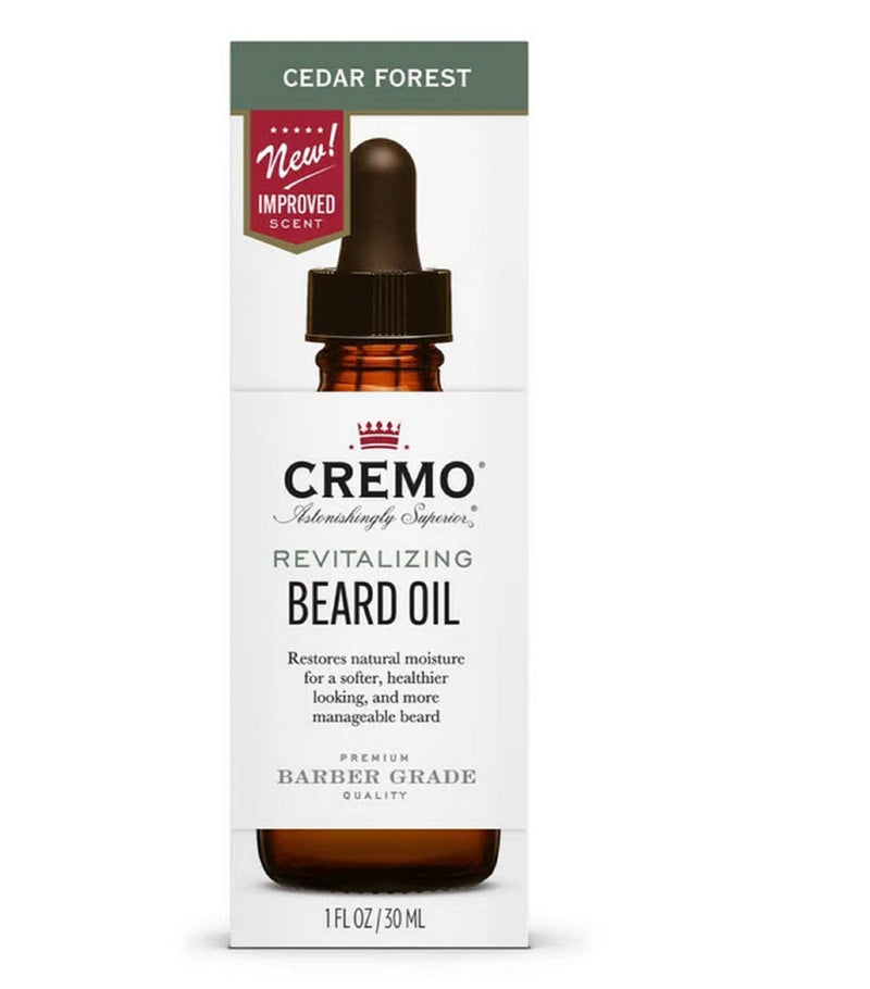 Cremo Beard Oil, -- Restores Moisture, Softens And Reduces Beard Itch for All Lengths Of Facial Hair, 1 Ounce Forest Blend - BeesActive Australia