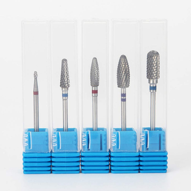 Beaupretty 5pcs Nail Drill Bit Set Nail Drill Tools Carbide Drill Bit Tungsten Acrylic Nail File Bits Cuticle Drill Bit for Acrylic Gel Nails Manicure As Shown - BeesActive Australia