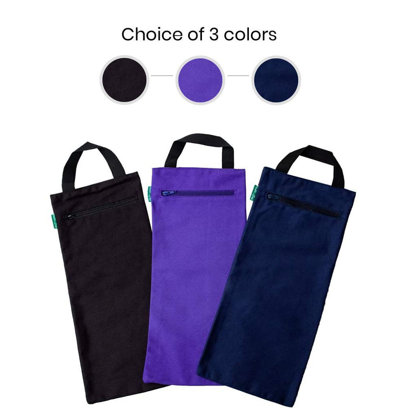 HealthAndYoga(TM) Yoga Sand Bags - Double Bag with Inner Waterproof Bag - Prop for Adding Weight and Support (Black) Black - BeesActive Australia