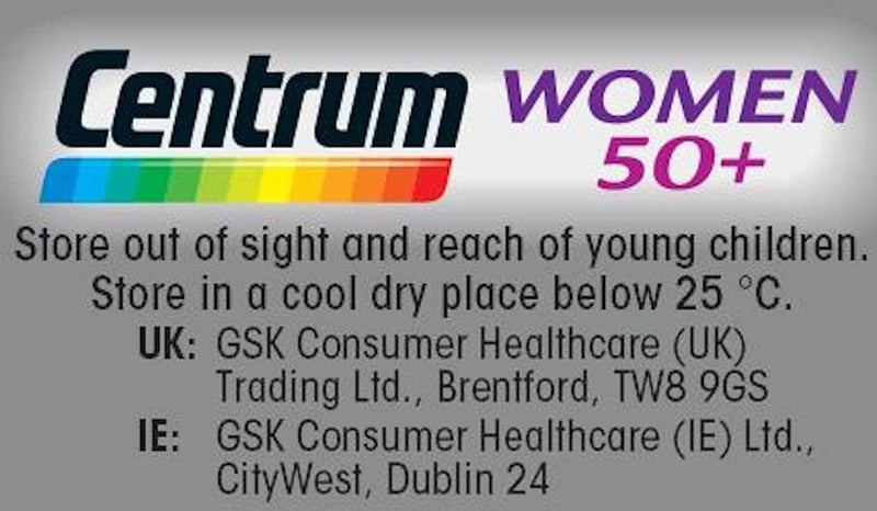 Centrum Women 50+ Multivitamin & Mineral Tablets, 24 essential nutrients including Vitamin D, Complete Multivitamin Tablets, 30 tablets - BeesActive Australia