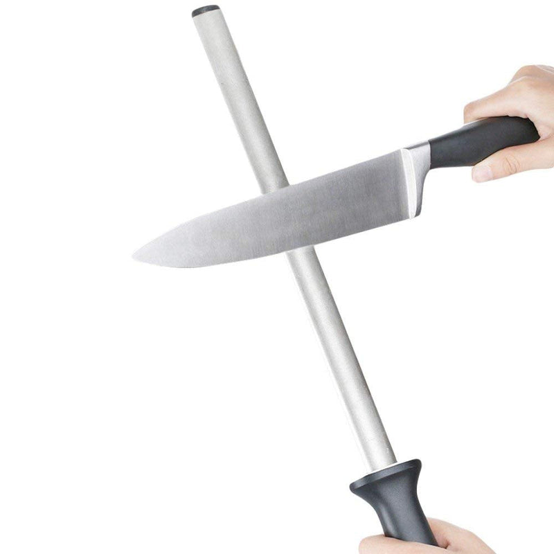 Kota Japan 12 in. Diamond Carbon Steel Professional Knife Sharpener Rod | Kitchen, Home or Hunting | Master Chef, Hunter or Home Gourmet Blade Sharpening Rod or Stick - BeesActive Australia