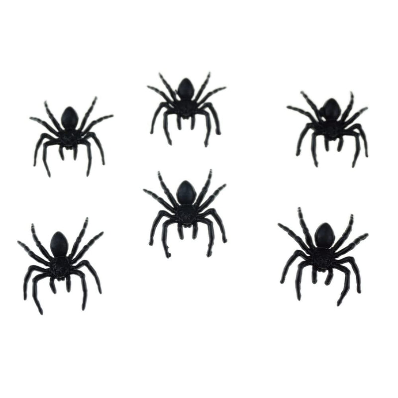 SaktopDeco 24 PCS Small Fake Spiders Scary Plastic Spiders Realistic Spiders for Halloween Prank Props Decorations - BeesActive Australia