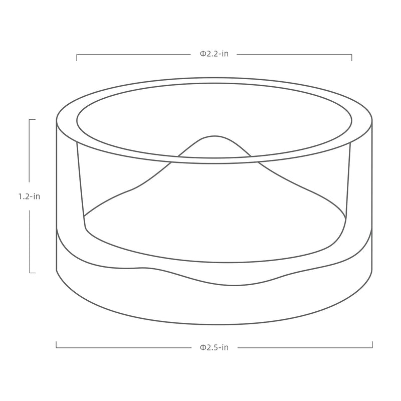 Niteangel Hamster Feeding & Water Bowls: - Mount Fuji Series Glass Drinking Bowls for Dwarf Syrian Hamsters Gerbils Mice Rats or Other Similar-Sized Small Pets White - BeesActive Australia