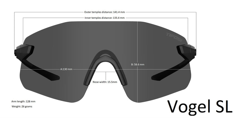 Tifosi Vogel SL Sport Sunglasses Men & Women - Ideal For Baseball, Cycling, Cricket, Golf, Hiking, Running Matte Black, Smoke Red - BeesActive Australia