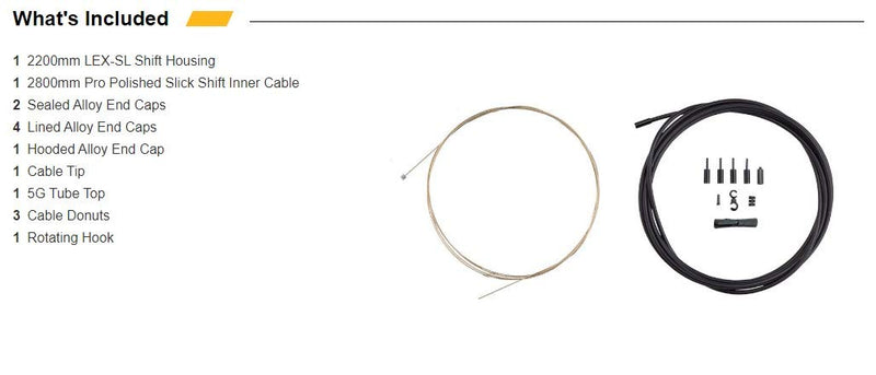 Jagwire - Universal 1x Pro Shift Kit |for Road, MTN, and Gravel Bike | SRAM and Shimano Shifter Compatible, Polished Stainless Cables, 10 Color Options - BeesActive Australia