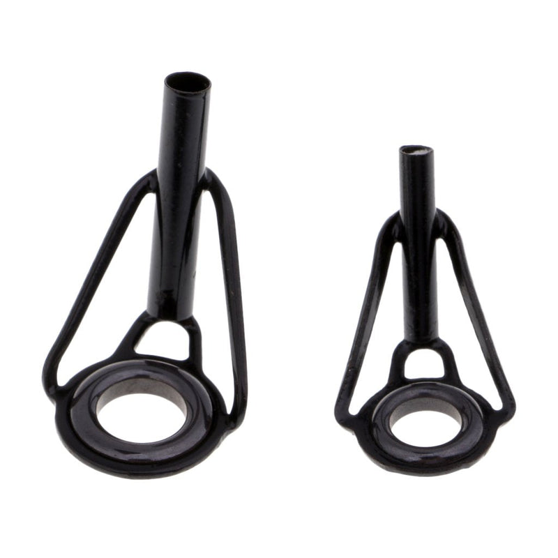 8pcs Fishing Rod Tip Repair Kit Rod Top Tips Replacement Fishing Rod Tips Stainless Steel Ceramic Ring Guide Tips Black Large Fishing Rod Tips - BeesActive Australia