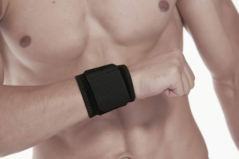 YUNYILAN 2 Pack Wrist Brace Adjustable Wrist Support Wrist Straps for Fitness Weightlifting, Tendonitis, Carpal Tunnel Arthritis, Wrist Wraps Wrist Pain Relief Highly Elastic (Black) - BeesActive Australia