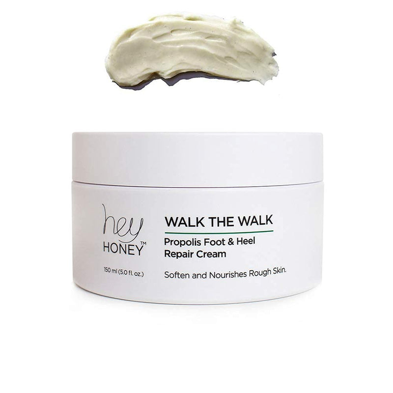 Hey Honey, Walk The Walk, Propolis Foot Cream. Highly effective foot balm that softens, protects, and refreshes your feet while repairing dry and cracked heels. 5.07 oz. - BeesActive Australia