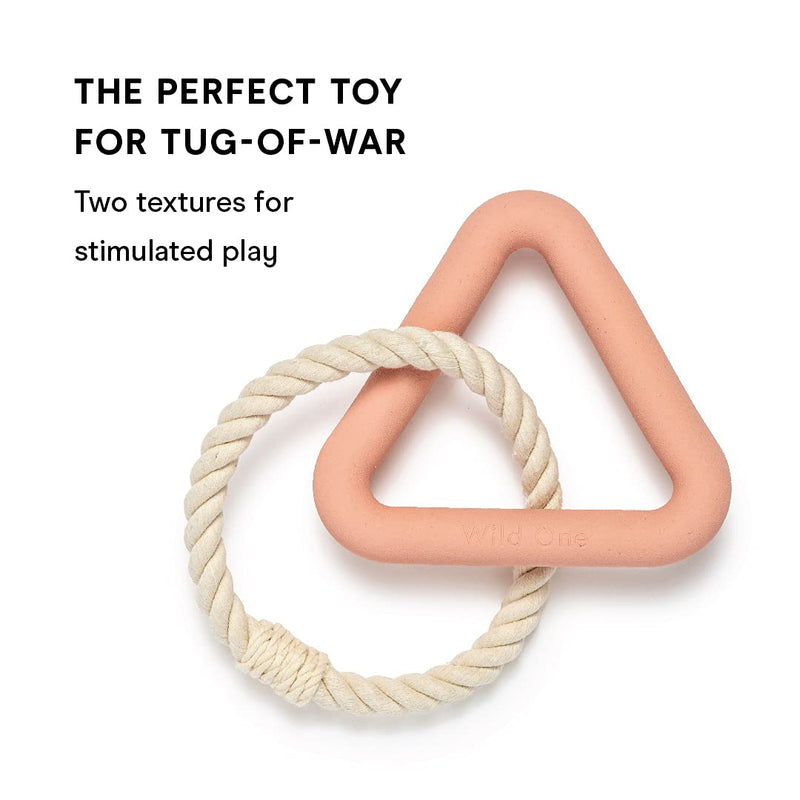 Wild One Small Triangle Tug Dog Toy for Small Breeds, Rope Toy, Durable Large Pink - BeesActive Australia