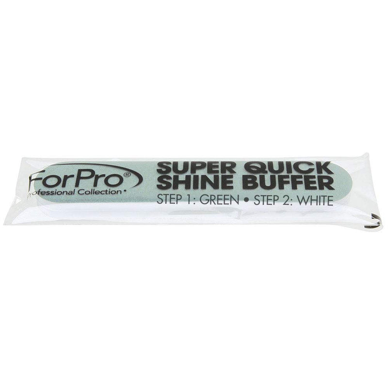 ForPro Super Quick Shine 2-Way Buffer, Green 400/White 4000 Grit, Double-Sided Manicure & Pedicure Nail Buffer, 3.5” L x .75” W, 25Count - BeesActive Australia