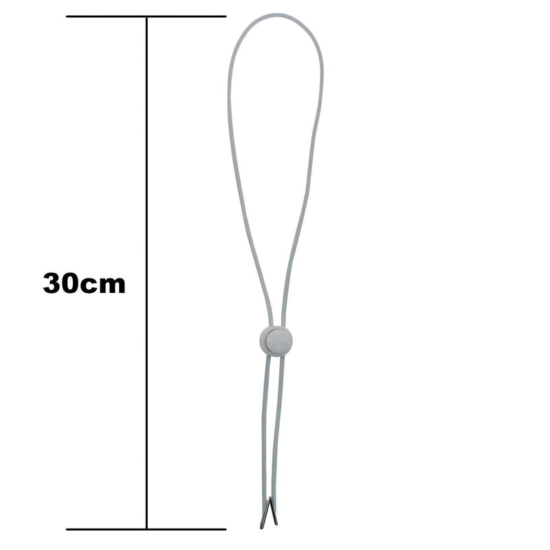 AKOAK Set of 5 Hat Flexible Removable Chin Cord Windproof Strap Clip Adjustable Cord Fastener for Golfing, Fishing, Boating, Sailing, and Other Sports（White） - BeesActive Australia