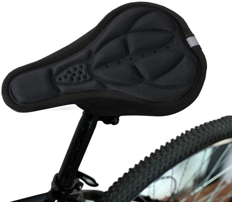 Cycling Bicycle Gel Pad Bike Seat Saddle Cover 3D Soft Cushion Black - BeesActive Australia