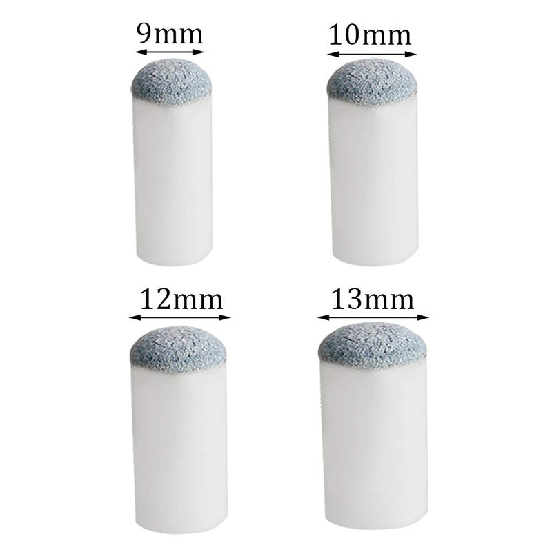 pengxiaomei 40pcs Slip On Pool Cue Tips Replacement Billiard Cue Tips 4 Sizes Slip-On Cue Tip(9mm/10mm/12mm/13mm, Each Size 10pcs) - BeesActive Australia