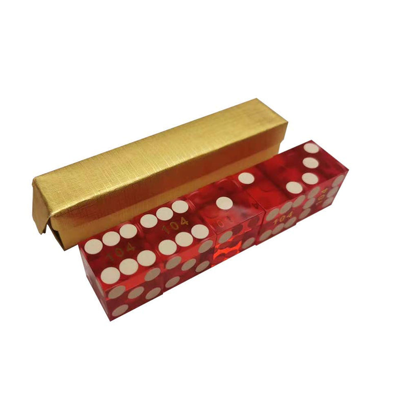 NANSUAO Casino Dice Grade AAA with Razor Sharp Edges and Matching Serialized Numbers Set of 5-for Game Such As RPG DND Poker Texas Hold'em Blackjack Red - BeesActive Australia